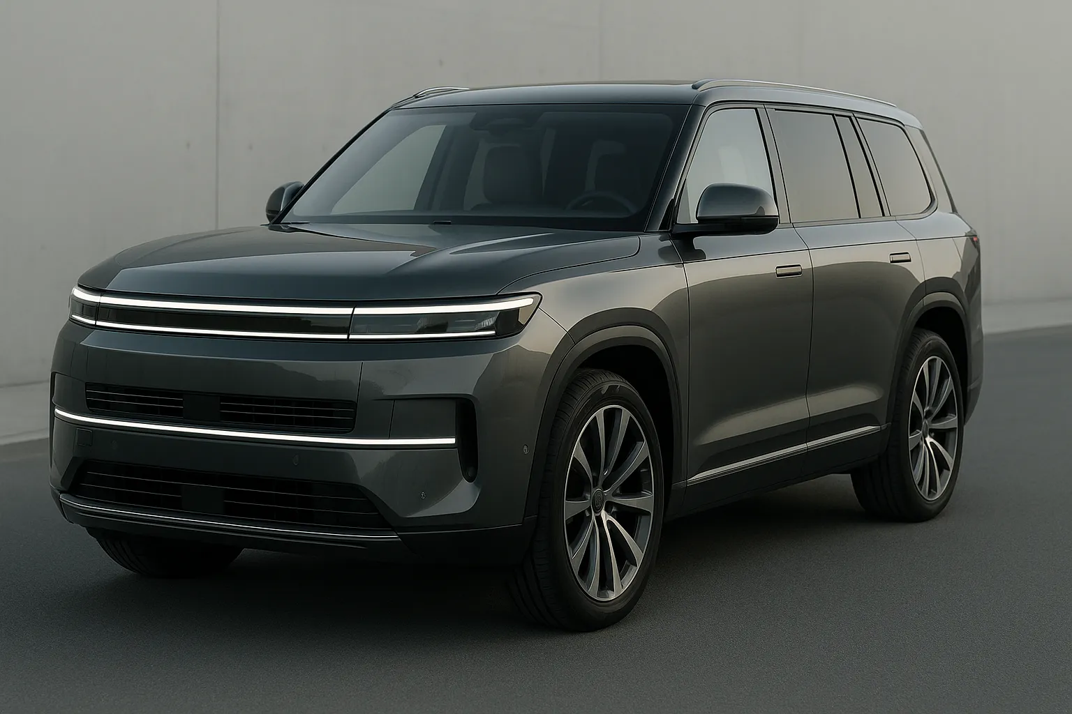Xiaomi Skynomad N70 und N90 Luxus-SUVs in einer studioartigen Front-Dreiviertelansicht